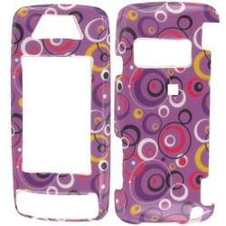 Wireless Emporium, Inc. Purple w/Circles Snap-On Protector Case Faceplate for LG Voyager VX10000