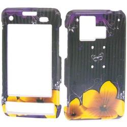 Wireless Emporium, Inc. Purple w/Yellow Flowers Snap-On Protector Case Faceplate for LG Dare VX9700