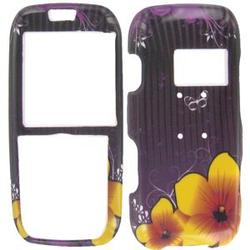 Wireless Emporium, Inc. Purple w/Yellow Flowers Snap-On Protector Case Faceplate for LG Rumor LX260