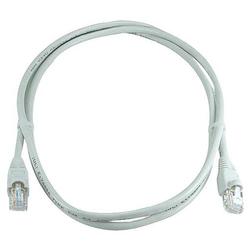 QVS Cat. 5E UTP Patch Cable - 1 x RJ-45 - 1 x RJ-45 - 3ft - Gray