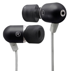 Radius Atomic Bass Earphones Designed to Fit All Size Ears Comfortably and Secure. Superb Audio Fidelity and Bass Response Black