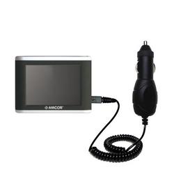 Gomadic Rapid Car / Auto Charger for the Amcor Navigation GPS 3600 3600B - Brand w/ TipExchange Tech