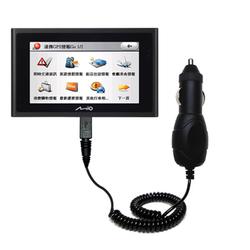 Gomadic Rapid Car / Auto Charger for the Mio Technology Moov 380 - Brand w/ TipExchange Technology