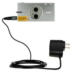 Gomadic Rapid Wall / AC Charger for the Kodak V705 - Brand w/ TipExchange Technology