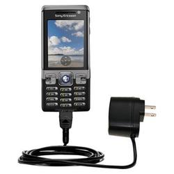 Gomadic Rapid Wall / AC Charger for the Sony Ericsson C702 - Brand w/ TipExchange Technology