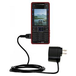 Gomadic Rapid Wall / AC Charger for the Sony Ericsson C902 - Brand w/ TipExchange Technology