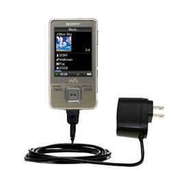 Gomadic Rapid Wall / AC Charger for the Sony Walkman NWZ-A726 - Brand w/ TipExchange Technology