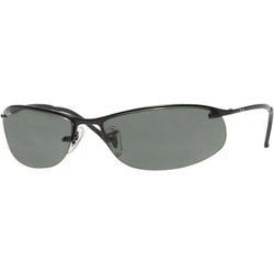 RAYBAN Ray-Ban RB3179 Sunglasses - Black Frames/Green Lens