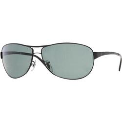 RAYBAN Ray-Ban Warrior RB3342 Sunglasses - Black Frames/Green Lens