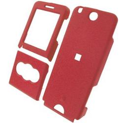 Wireless Emporium, Inc. Red Snap-On Rubberized Protector Case for Sony Ericsson W350