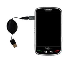 Gomadic Retractable USB Cable for the Blackberry Thunder with Power Hot Sync and Charge capabilities - Gomad