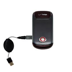 Gomadic Retractable USB Cable for the Motorola Blaze with Power Hot Sync and Charge capabilities - B