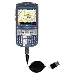 Gomadic Retractable USB Cable for the PalmOne Treo 800w with Power Hot Sync and Charge capabilities - Gomadi