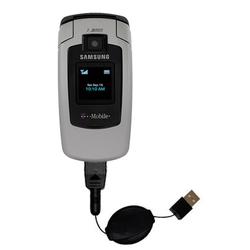 Gomadic Retractable USB Cable for the Samsung SGH-T619 with Power Hot Sync and Charge capabilities - Gomadic