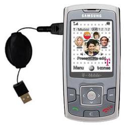 Gomadic Retractable USB Cable for the Samsung SGH-T739 with Power Hot Sync and Charge capabilities - Gomadic