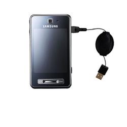Gomadic Retractable USB Cable for the Samsung Tocco with Power Hot Sync and Charge capabilities - Br