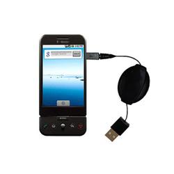 Gomadic Retractable USB Cable for the T-Mobile G1 Google with Power Hot Sync and Charge capabilities - Gomad