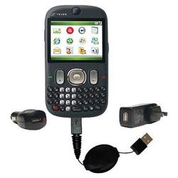 Gomadic Retractable USB Hot Sync Compact Kit with Car & Wall Charger for the HTC S640 - Brand w/ Tip