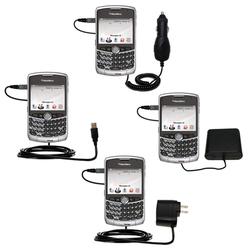 Gomadic Road Warrior Kit for the Blackberry 8330 includes a Car & Wall Charger AND USB cable AND Battery Ext