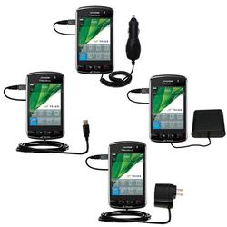 Gomadic Road Warrior Kit for the Blackberry Storm includes a Car & Wall Charger AND USB cable AND Battery Ex