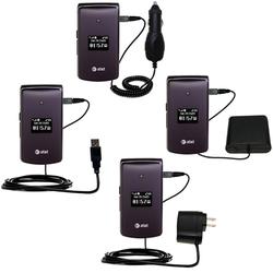 Gomadic Road Warrior Kit for the LG CU515 includes a Car & Wall Charger AND USB cable AND Battery Extender -