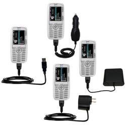 Gomadic Road Warrior Kit for the LG LX260 includes a Car & Wall Charger AND USB cable AND Battery Extender -