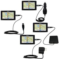 Gomadic Road Warrior Kit for the Magellan Maestro 4370 includes a Car & Wall Charger AND USB cable AND Batte