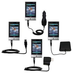 Gomadic Road Warrior Kit for the Mio Technology P560 includes a Car & Wall Charger AND USB cable AND Battery