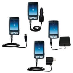 Gomadic Road Warrior Kit for the O2 XDA Flame includes a Car & Wall Charger AND USB cable AND Battery Extend