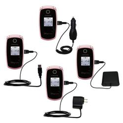 Gomadic Road Warrior Kit for the Samsung DM-S105 includes a Car & Wall Charger AND USB cable AND Battery Ext