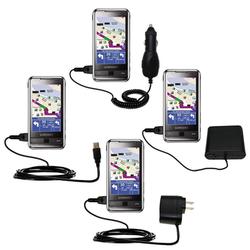 Gomadic Road Warrior Kit for the Samsung Omnia includes a Car & Wall Charger AND USB cable AND Battery Exten