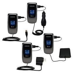 Gomadic Road Warrior Kit for the Samsung SGH-A226 includes a Car & Wall Charger AND USB cable AND Battery Ex