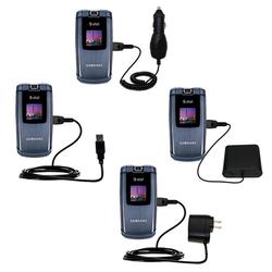 Gomadic Road Warrior Kit for the Samsung SGH-A747 includes a Car & Wall Charger AND USB cable AND Battery Ex