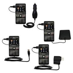 Gomadic Road Warrior Kit for the Samsung SGH-A827 includes a Car & Wall Charger AND USB cable AND Battery Ex