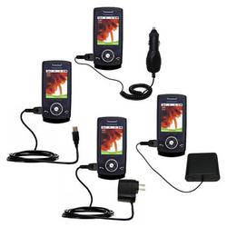 Gomadic Road Warrior Kit for the Samsung SPH-A523 includes a Car & Wall Charger AND USB cable AND Battery Ex