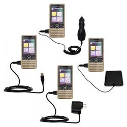 Gomadic Road Warrior Kit for the Sony Ericsson G700 includes a Car & Wall Charger AND USB cable AND Battery