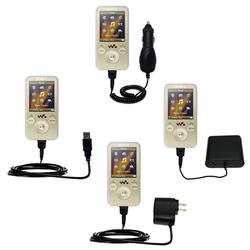 Gomadic Road Warrior Kit for the Sony Walkman NWZ-S736 includes a Car & Wall Charger AND USB cable AND Batte