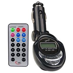 Genica SD/MMC/USB/MP3 Wireless In Car FM Transmitter w/Remote (Blk)