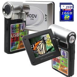 SVP 2300 Silver-11MP Max 2.4-inch LCD Digital Video Camcorder with Speaker w/[16GB SD + Tripod] Valu