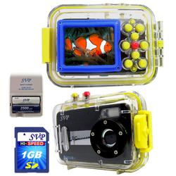 SVP Aqua 1231 BLACK- 12 MP Max. Digital Camera/ Video Recorder/ 8X Digital Zoom/ + 1GB SD + AA Kit!