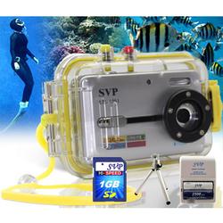 SVP Aqua 1251 Silver- 12 MP Max. Digital Camera/ Video Recorder/ 8X Digital Zoom/ + 1GB SD + AA +TRI