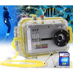 SVP Aqua 1251 Silver- 12 MP Max. Digital Camera/ Video Recorder/ 8X Digital Zoom/ + 1GB SD + TRIPOD