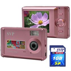SVP Xthinn 1056 Pink - 10 MP Max. Digital Camera/ Video Recorder/ 4X Digital Zoom + 1GB SD Kit!