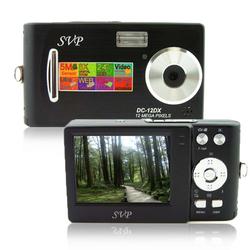 SVP Xthinn 12DX Black - 12 MP Max. Digital Camera/ Video Recorder/ 8X Digital Zoom/ 2.4 LCD Screen