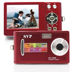 SVP Xthinn 12DX Red - 12 MP Max. Digital Camera/ Video Recorder/ 8X Digital Zoom/ 2.4 LCD Screen