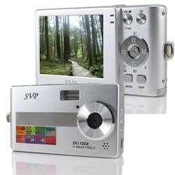 SVP Xthinn 12DX Silver - 12 MP Max. Digital Camera/ Video Recorder/ 8X Digital Zoom/ 2.4 LCD Scree