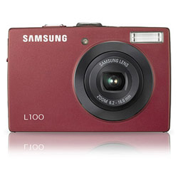 Samsung 8.2MP Digital Camera-Red, L100 -Factory Refurbished