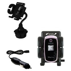 Gomadic Samsung DM-S105 Auto Cup Holder with Car Charger - Uses TipExchange