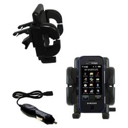 Gomadic Samsung Glyde Auto Vent Holder with Car Charger - Uses TipExchange