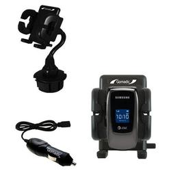 Gomadic Samsung SGH-A226 Auto Cup Holder with Car Charger - Uses TipExchange